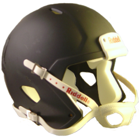 Mini Speed Football Helmet SHELL Matte Black/White Parts