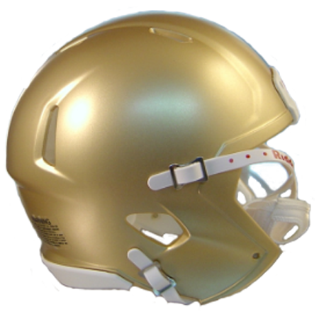 Mini Speed Football Helmet SHELL South Bend Gold - Click Image to Close