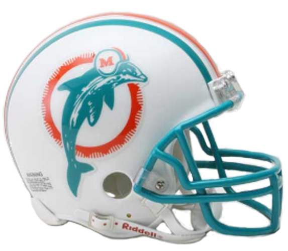 Miami Dolphins 1980 to 1996 Mini Throwback