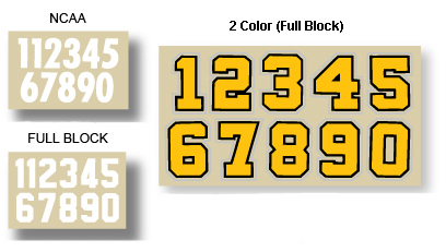 Baseball - Full Size Numbers