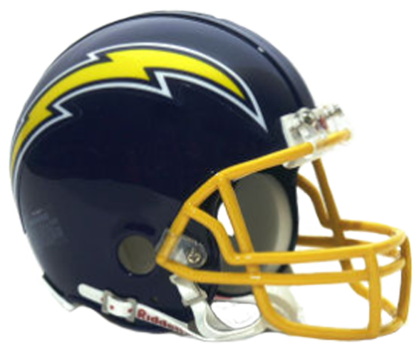 San Diego Chargers 1974 to 1987 Mini Throwback