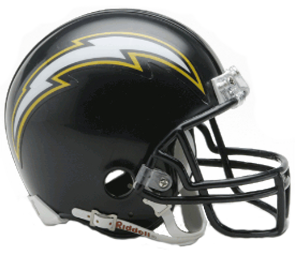 San Diego Chargers 1988 to 2006 Mini Throwback